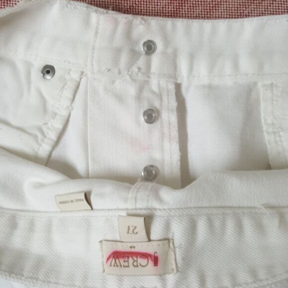 J. CREW White Button Fly Jean Shorts Womens Size 27 - Picture 7 of 7